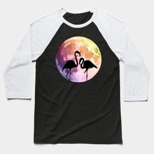 Flamingo and pink moon Baseball T-Shirt